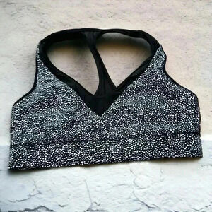 LULULEMON Black  & White Floral Print Sports Bra 4